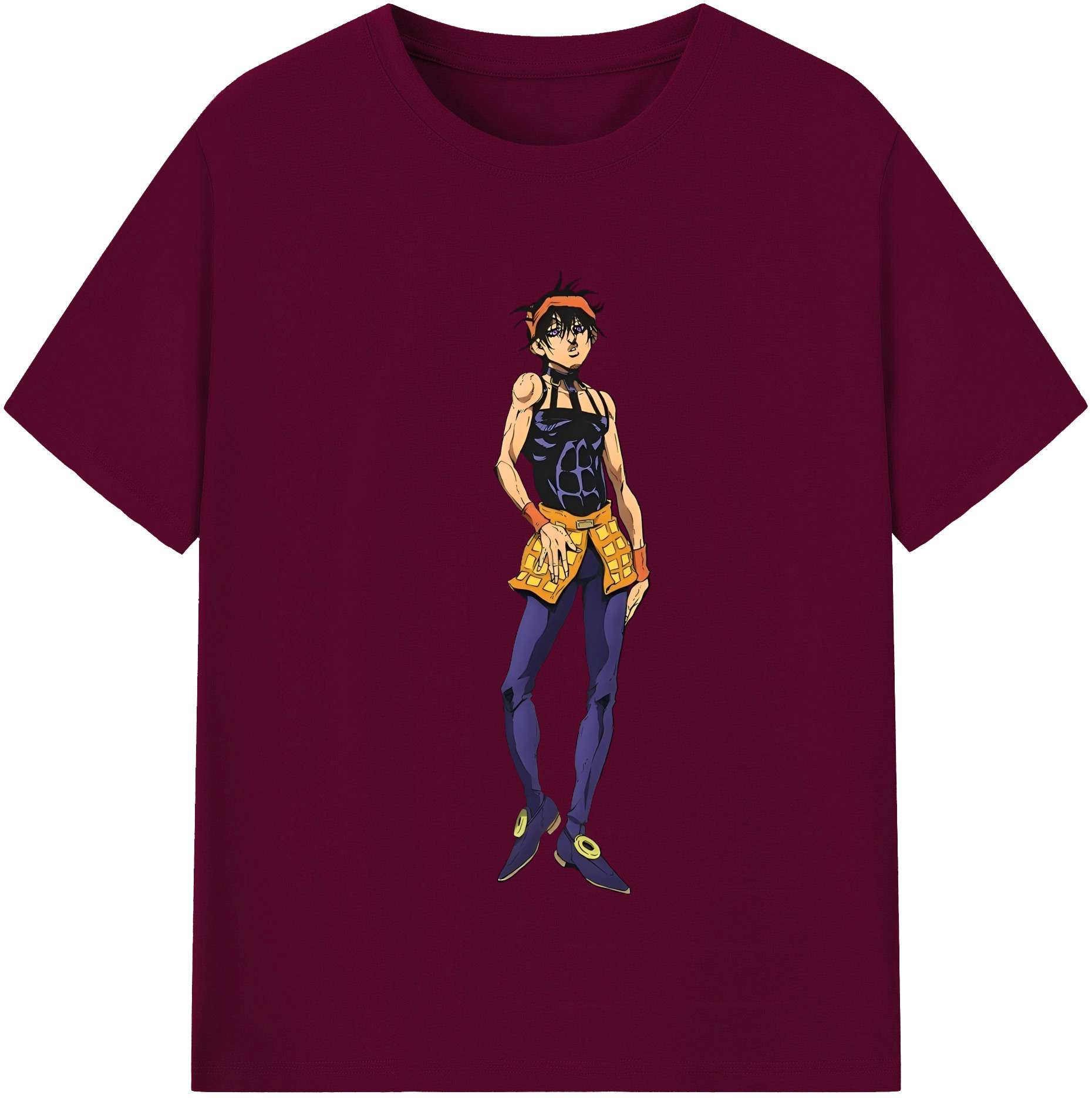 （画像用） ジョジョの奇妙な冒険 ナランチャ?ギルガ JoJo's Bizarre Adventure Narancia Ghirga レディースカジュアルプリントTシャツ（綿100％）